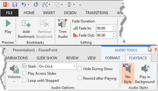 windows sound playback tab